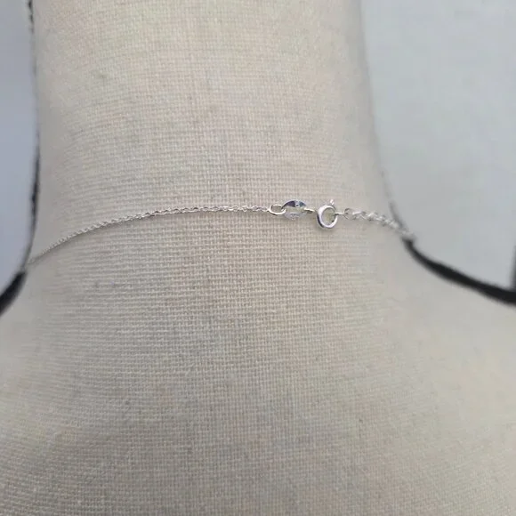 Pendant Necklace Colored Glass Silver Made in San Diego California Stone Womens - Picture 7 of 7